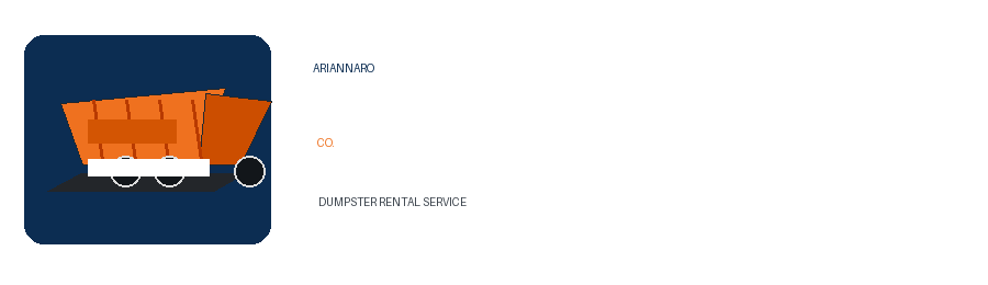 Ariannaro Co. dumpster rental logo